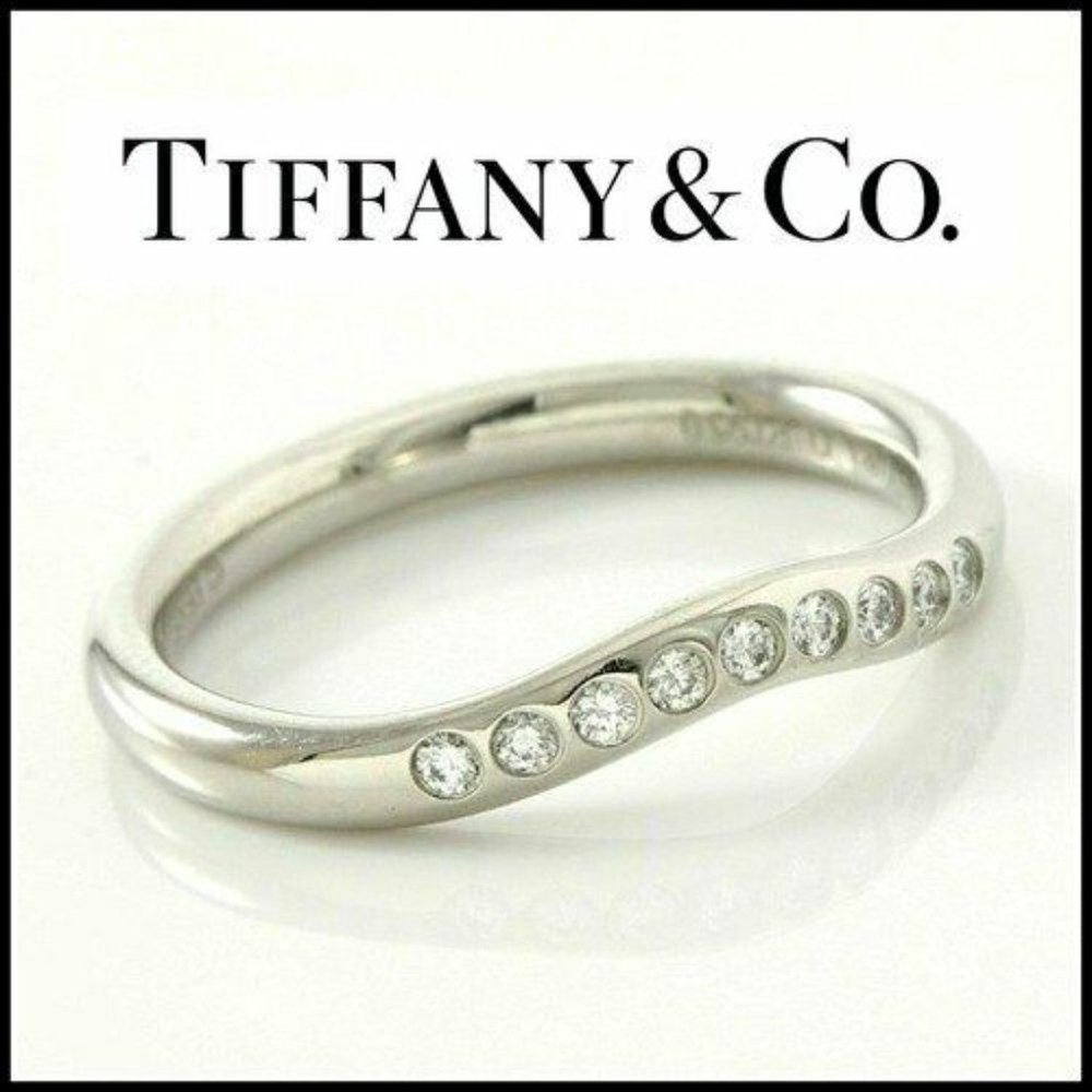 Tiffany & Co. Platinum 0.12ct Genuine Diamond Ring